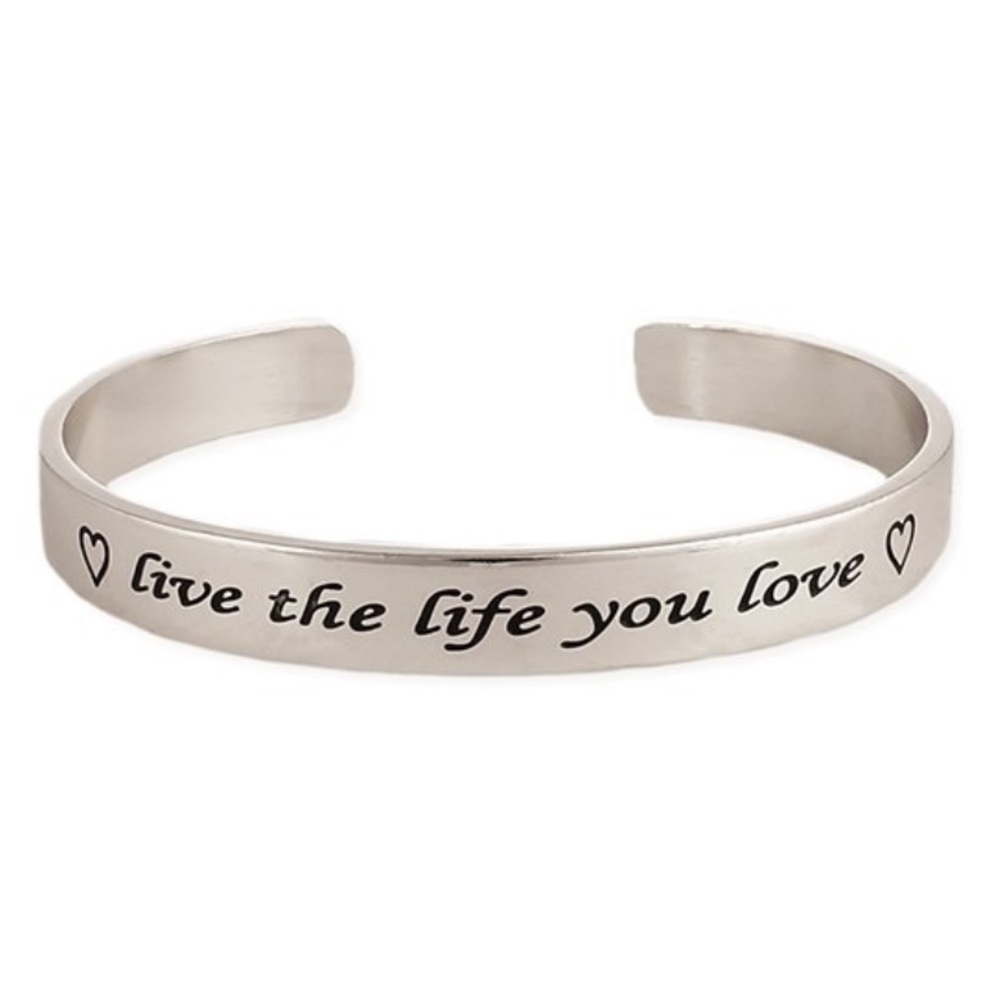 Silvertone ’Live the Life you Love’ Cuff
